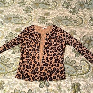 Gap leopard cardigan